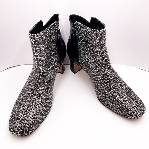 {Donald J. Pliner} Jakk Tweed/Patent Leather Boots - Picture 6 of 16